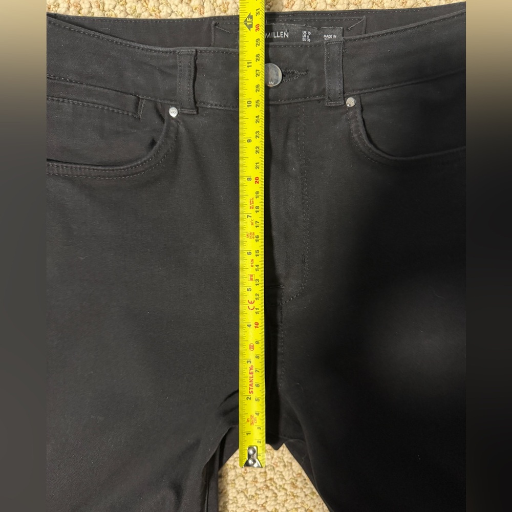 Karen Millen Black High-Rise Pants Stretch | US 6 - Picture 8 of 9